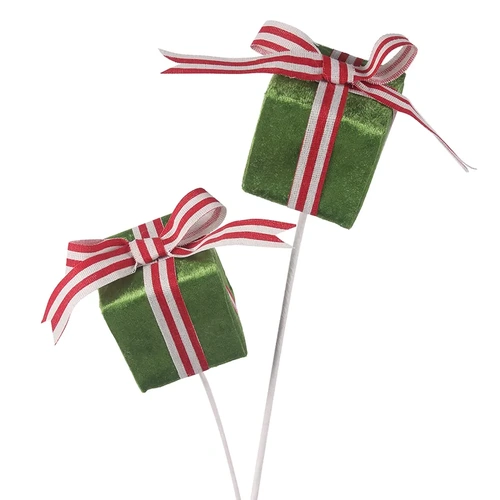 2 Green Gift Boxes On Stem