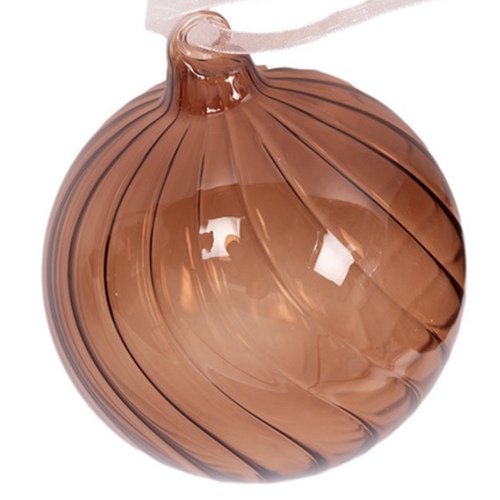 10cm  Copper Glass Baubles