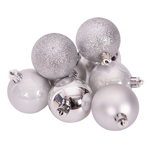 5cm Silver Shatterproof Baubles