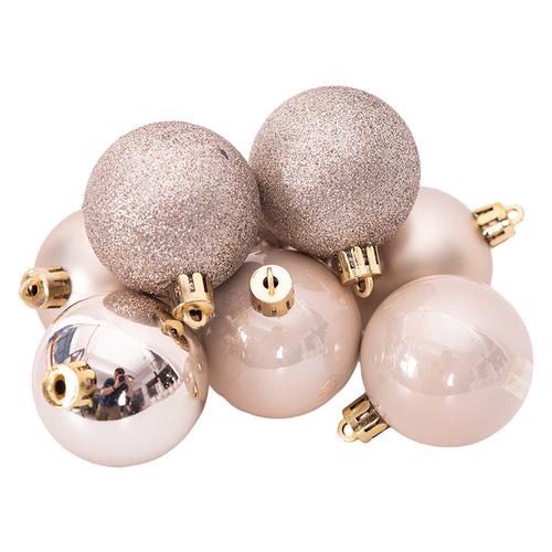 5cm Champagne Shatterproof Baubles