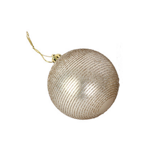 8cm Taupe Shatterproof Bauble (A)