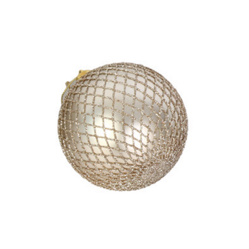 8cm Taupe Shatterproof Bauble (B)