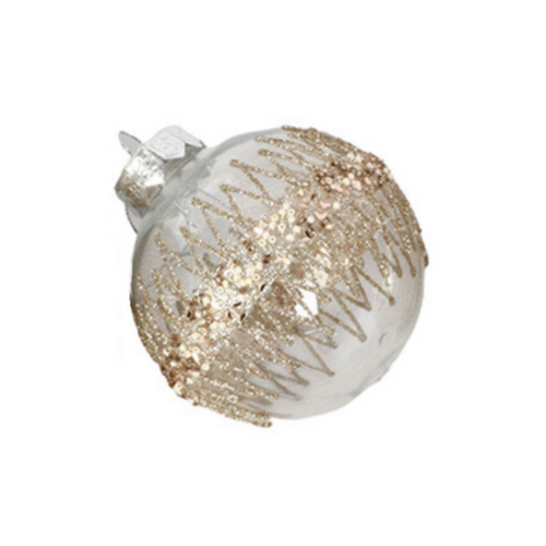 8cm Taupe Shatterproof Bauble (C)