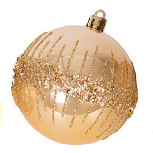 8cm Gold Shatterproof Bauble (A)