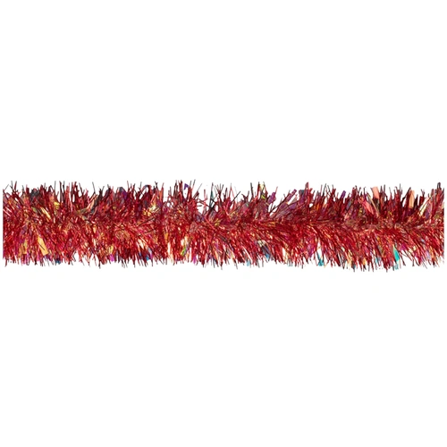 2m Red Tinsel with Multi Fleck