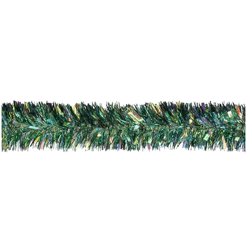 2m Forest Green Tinsel with Multi Fleck