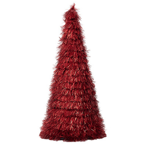 48cm Red Tinsel Tree