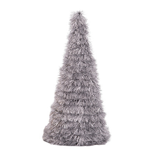 48cm Silver Tinsel Tree