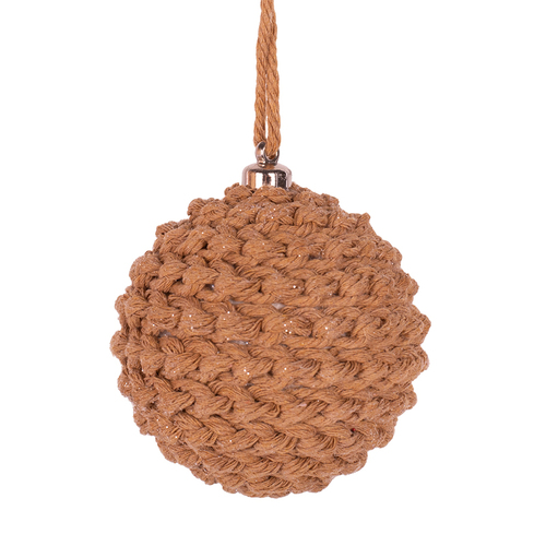 8cm Macrame Rope Bauble