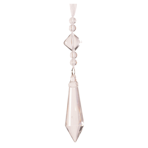 17cm Clear Teardrop Tree Ornament