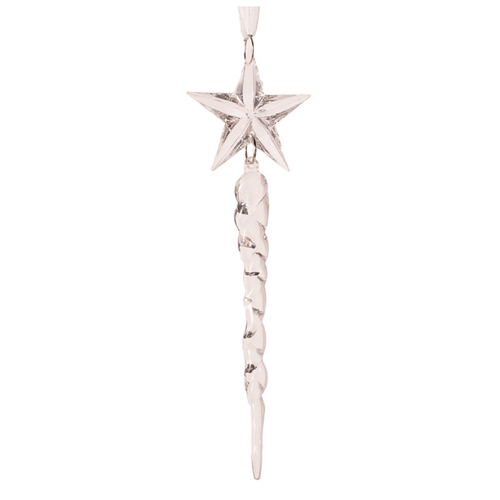 17cm Clear Star Icicle Tree Ornament