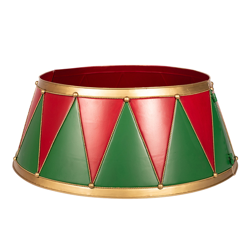 Metal Christmas Drum Tree Collar