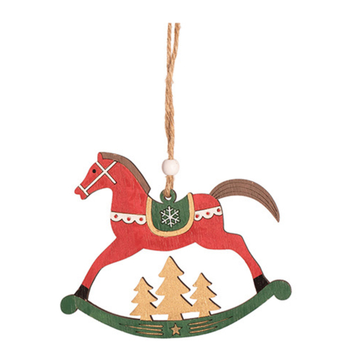 Red Rocking Horse Ornament