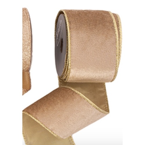 63mm Champagne Plain Ribbon (P)