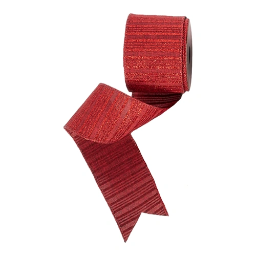 63mm Red Striped Ribbon 