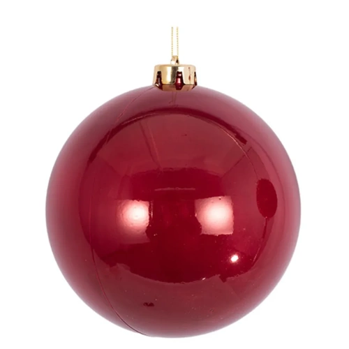 20cm Red Pearl Finish Bauble (P)