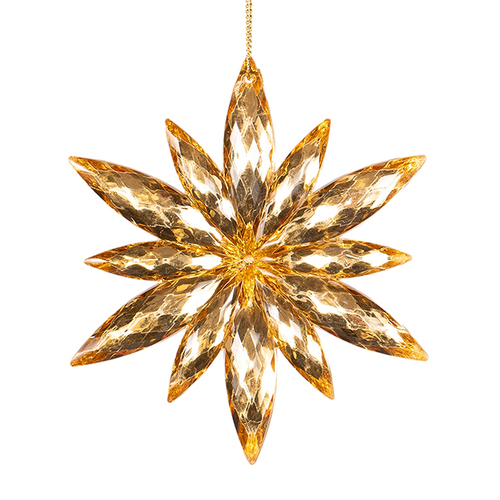 Gold Snowflake Tree Ornament