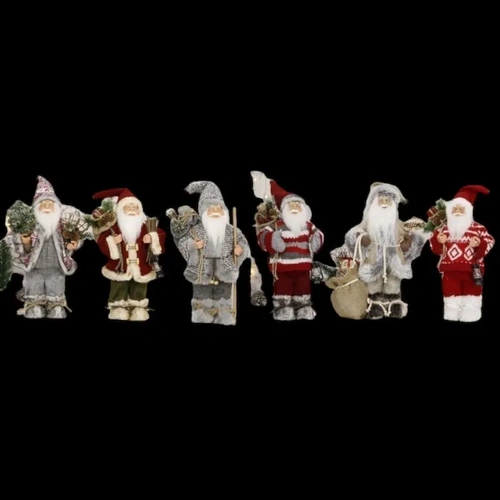 Santa Vintage Figurines Deluxe - 30cm - 6 assorted