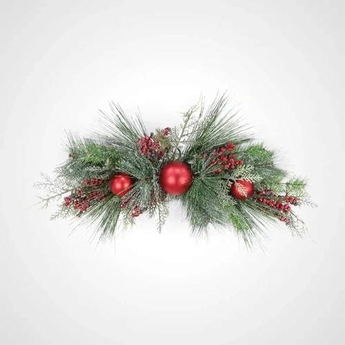 Chunky Pine Bauble Swag - 72cm