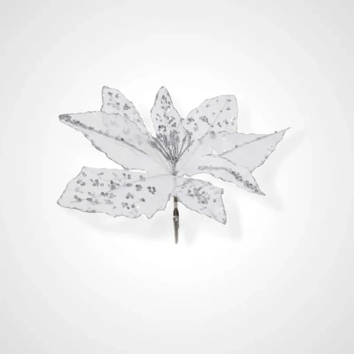 Silver Sheer Poinsettia 30cm