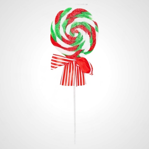 48cm Swirly Plush Lollipop Pick(Red/White/Green) - AVAIL OCT 2024