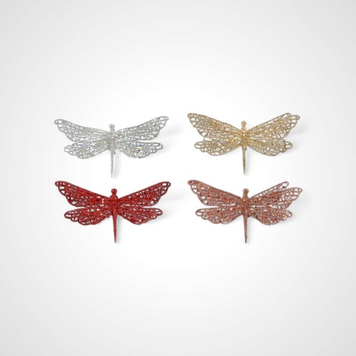  Glitter Dragonfly with Clip 2pk