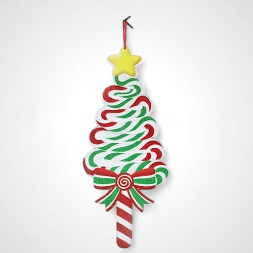 Hanging Candy Stick-Eva Glitter Plaque Tree - AVAIL OCT 2024