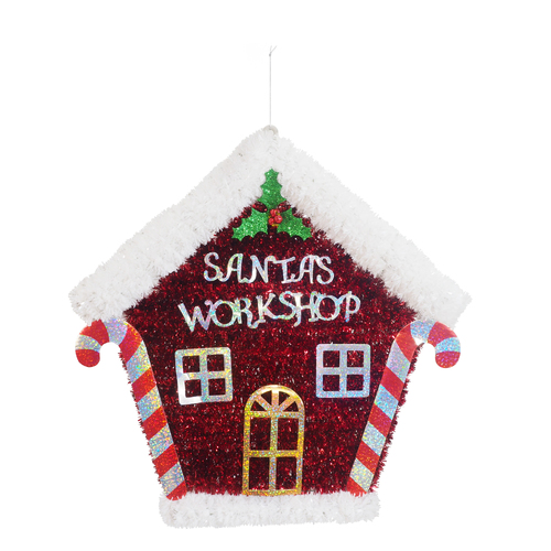 Tinsel Santa Workshop Plaque