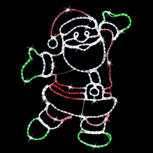 Happy Santa Rope Light Motif 