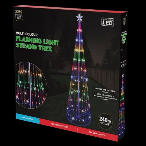 LED Multi Digital Flash Strand Tree 2.4