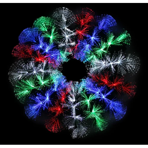 LED Fibreoptic Multi Wreath - 60cm