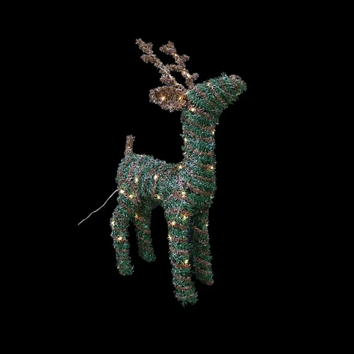 66cm LED Reindeer - Snowy Forest Tinsel 