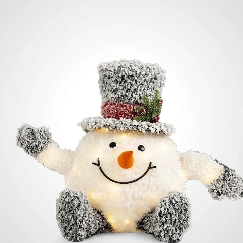 Cute Frosty LED Snowman (Black Hat) 