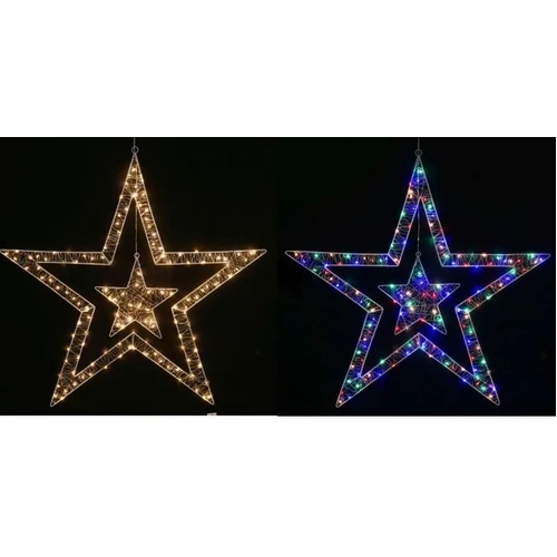 80cm Warm White Starry Wire Star 