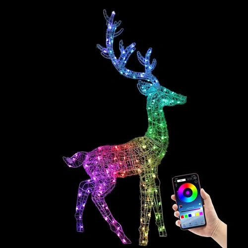 LED Lightshow Acrylic Reindeer