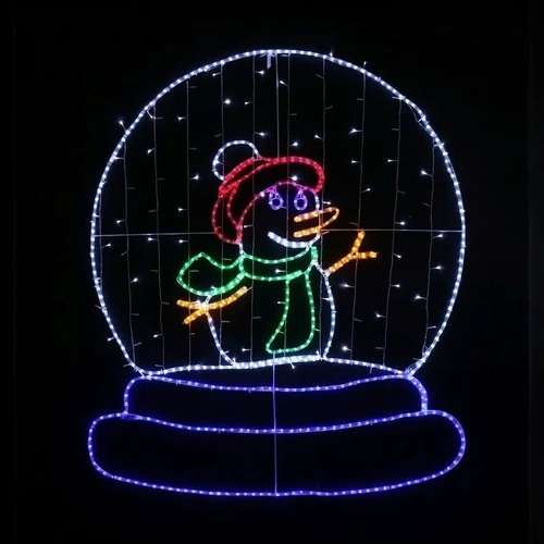 Snowman Snowglobe Rope Light Motif 