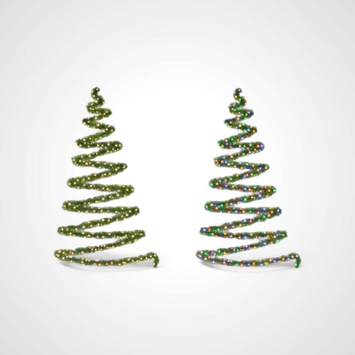 Warm White Pre-Lit Tinsel Garland 10m 