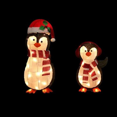 LED Tinsel Penguin Friends 