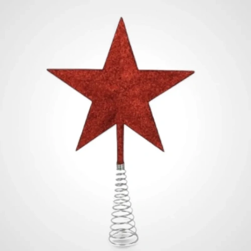 Red Glitter Star Tree Topper