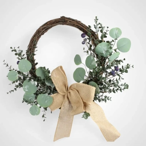 Half Wreath Lush Foilage  30cm Diameter