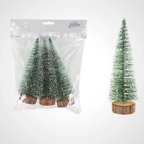 3Pk 17cm Frosted Christmas Tree