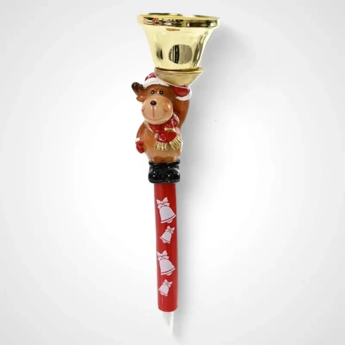 Resin Character Jingle Bell Pen(Reindeer)