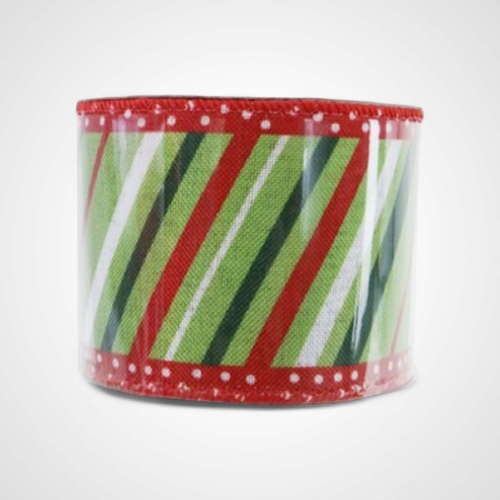 60mm Grinch Stripes Ribbon 2.7m - PREORDER