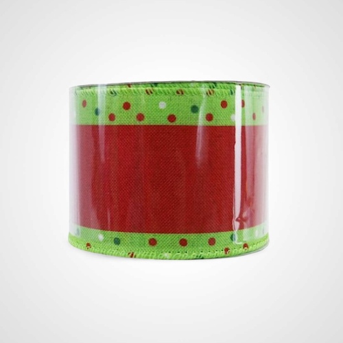 63mm Candy Ribbon 2.7m Red Band - AVAIL OCT 2024