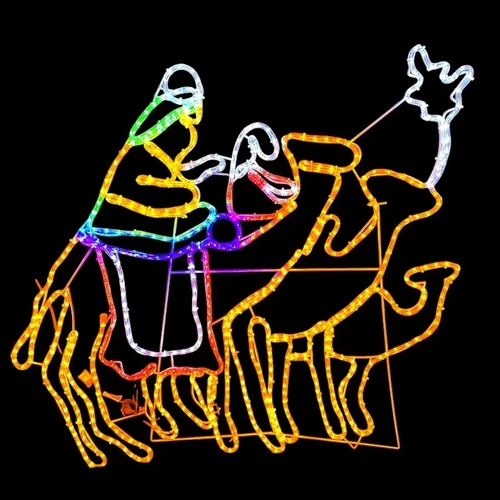 3 Wise Men on Camels Rope Light Motif