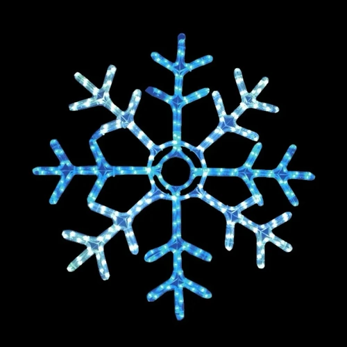 Blue and White Snowflake Rope Light Motif 