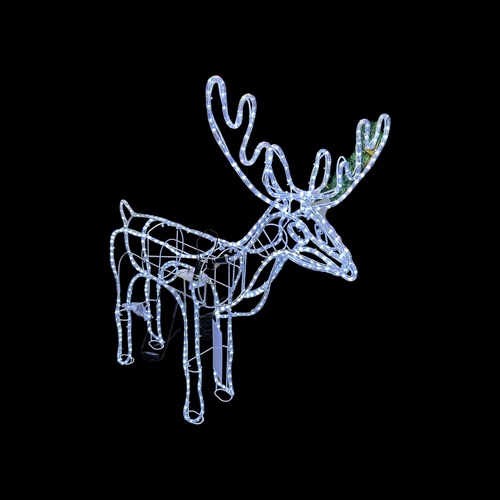 3D Standing Reindeer (head up) with Motor Rope Light Motif