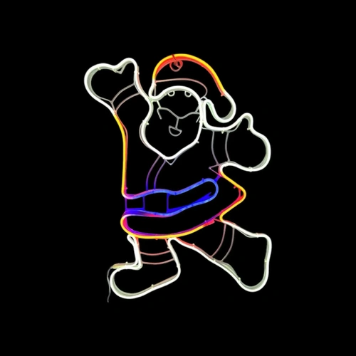 70cm Neon Dancing Santa Rope Light Motif